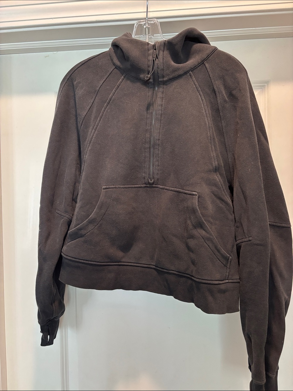lululemon athletica Women's Half-Zip Hooded Sweatshirt - Charcoal
